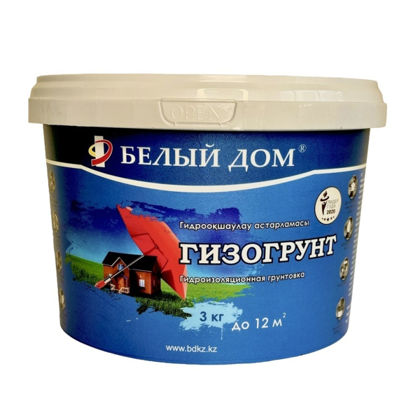 Грунтовка гидроизоляционная Белый Дом ГИЗОГРУНТ 3 кг