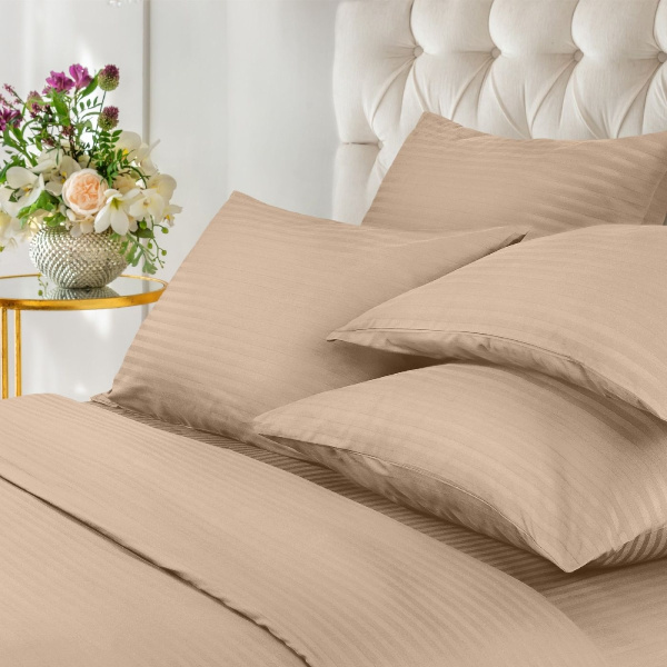 Комплект постельного белья Verossa Stripe Bronze 1,5 сп нав 70х70х2шт 747391
