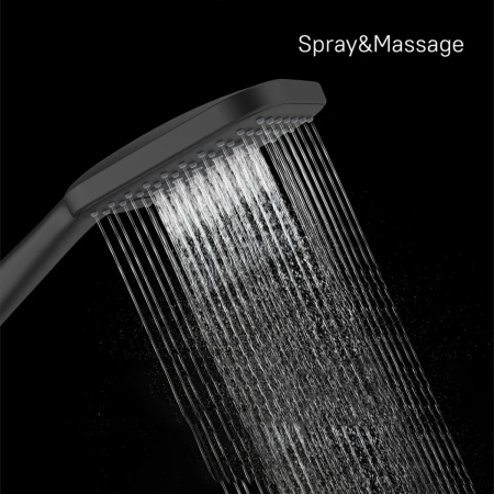 Лейка для душа, черная матовая, 3F, Ideal Spa, Milardo, ILS3FBSM18