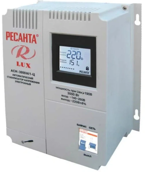 Стабилизатор 3000/1 АСН Ц Ресанта LUX