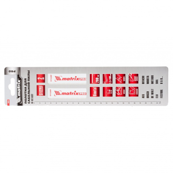 Полотна по металлу для сабельной пилы S1122EF 200 / 1,4 мм, Bimetal, 2 шт., PRO// Matrix