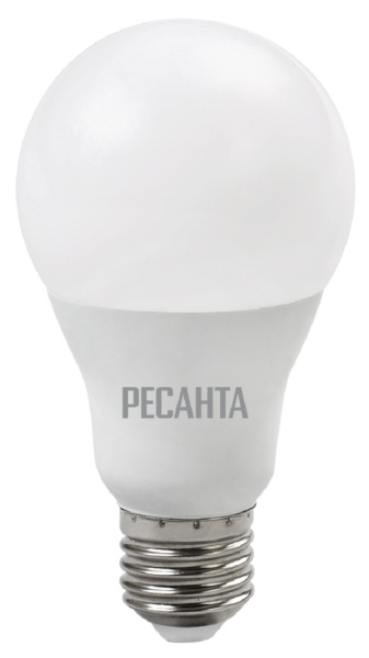 Лампа светодиодная LL-R-A65-15W-230-4K-E27 (груша, 15Вт, нейтр., Е27) Ресанта