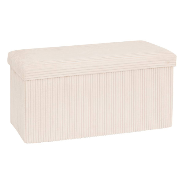 Пуф складной Atmosphera Arum Ribbed Double 76х38 см слоновая кость 207382A