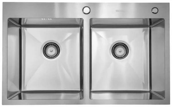 Мойка SMARTECH врезная двойная SATIN 780х480х225