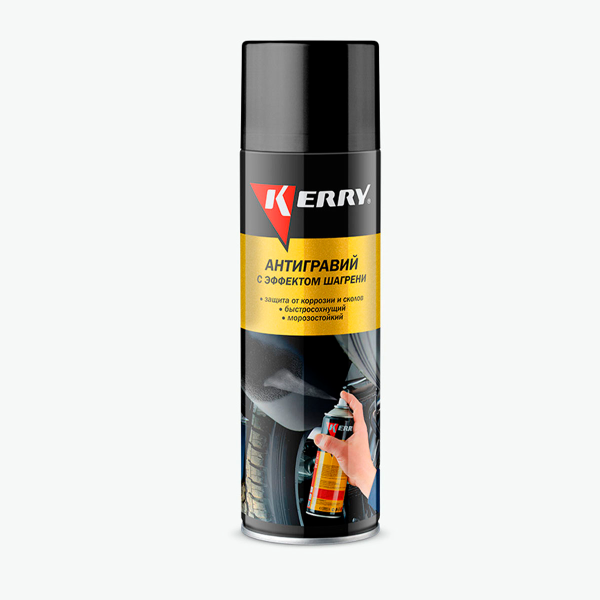 Антигравий KR-971/1 KERRY- защита от коррозии и сколов с эффектом шагрени (серый) (аэрозоль)