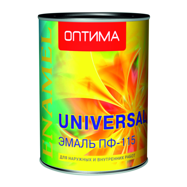 Эмаль Оптима ПФ-115 белая 0,9 кг