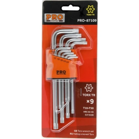 Набор ключей Torx T10-T50 9шт длинных PRO STARTUL (PRO-87109), арт.PRO-87109