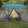 Тент туристический Camping Check Pavallion 335х275х200-230 см магнитное закрывание PE185T 78966