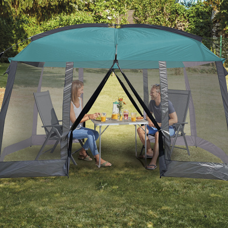 Тент туристический Camping Check Pavallion 335х275х200-230 см магнитное закрывание PE185T 78966