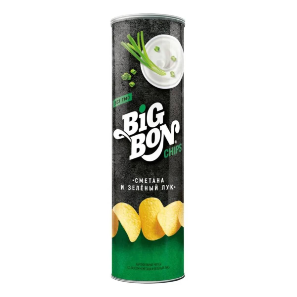 Чипсы картофельные Big Bon Сметана и лук 130г