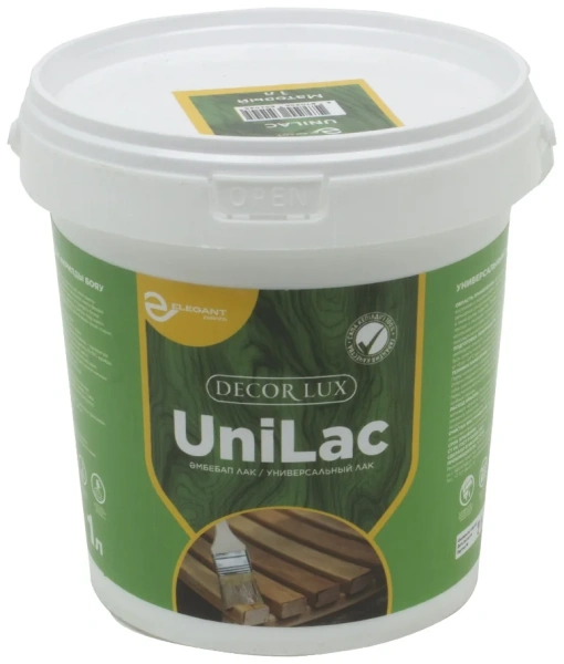 Лак Elegant универсальный Unilac матовый 10 л