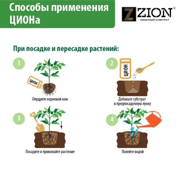 Субстрат ионитный ZION (Цион) для выращивания зелени (зеленых культур) 30 гр