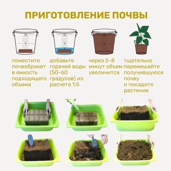 Почвобрикет БиоМастер Яркая бегония, 5л
