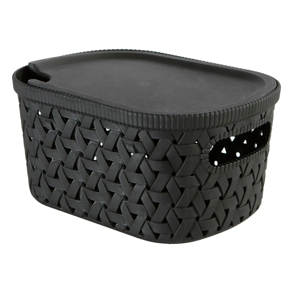 Корзинка с крышкой 5Five Tressy 2,3л 19,9х15х10,1см черный 209334A