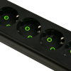 Удлинитель сетевой 2 м F25U 5 розеток,  3 usb разъема(черный)