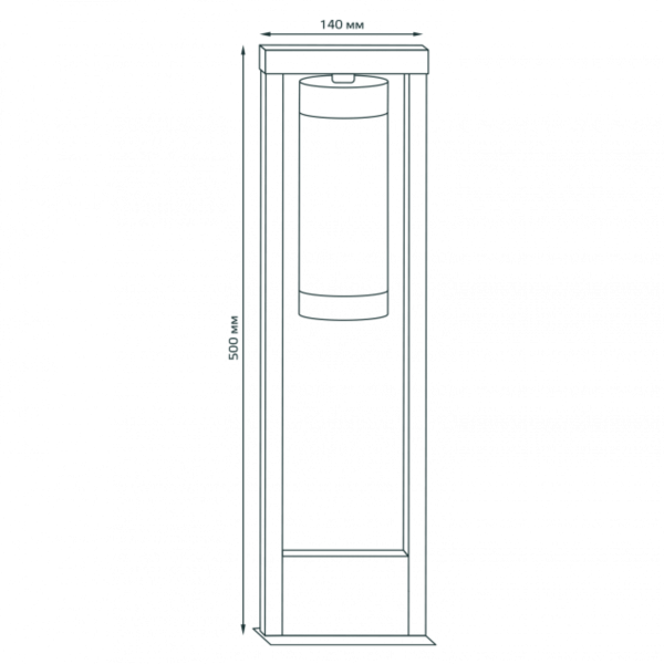 Светильник садово-парковый Gauss Clio столб 14.2*50cm, 170-240V / 50Hz, 1xE27, Max.60W, IP: 54, 1/8