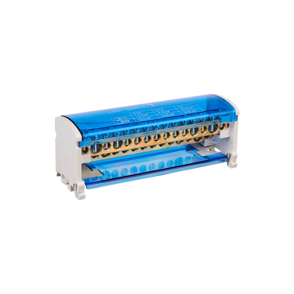 Шины на DIN-рейку в корпусе (кросс-модуль) ШНК 2х15 L+PEN ИЭК YND10-2-15-125