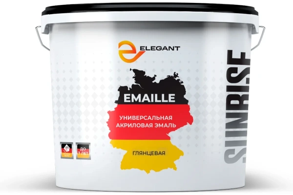 Эмаль акриловая Elegant глянцевая Sunrise 9 л