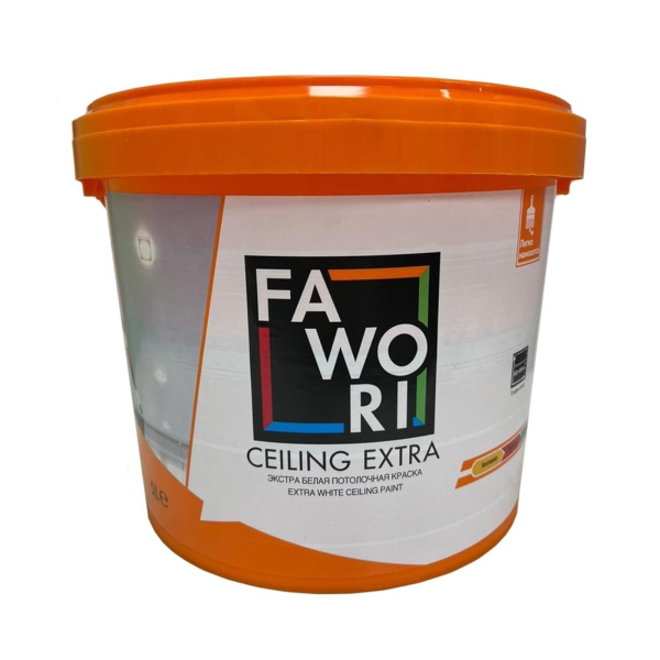 Краска экстра белая для потолка FAWORI CEILING EXTRA 9 л.
