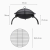 Гриль-очаг с крышкой, складные ножки 0,8 мм Ø 56х43 см 2206 CN