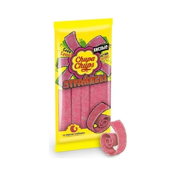 Chupa Chups Мармелад Страйпсы со вкусом клубники 120г