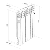 Радиатор Royal Thermo Revolution 500 2.0 - 10 секц. (Новый) (алюминиевый)