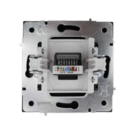 Розетка ZIMA 704 4288 139 компьютерная черная матовая (механизм)