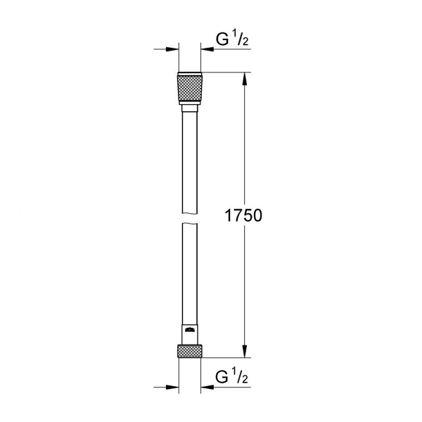Душевой шланг GROHE VitalioFlex Silver, 1750 мм, хром (27506001)