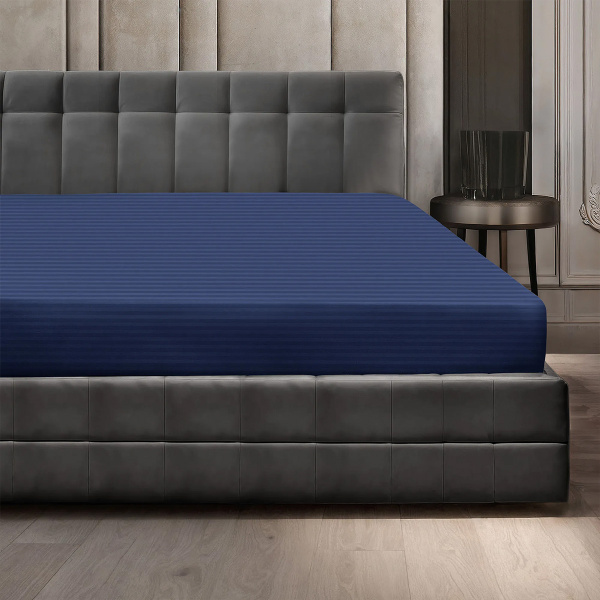 Простыня Verossa Stripe на резинке 180х200х30см борт 30 Indigo 784518