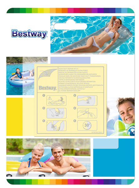 Набор ремонтный Bestway 10 заплаток 6,5х6,5 см 62068