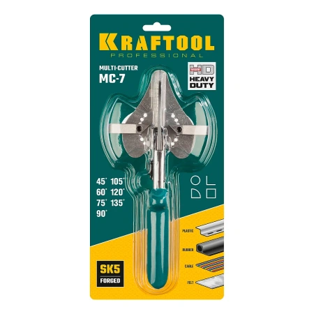 Ножницы угловые KRAFTOOL  MC-7, для пластмассовых и резиновых профилей (23372)