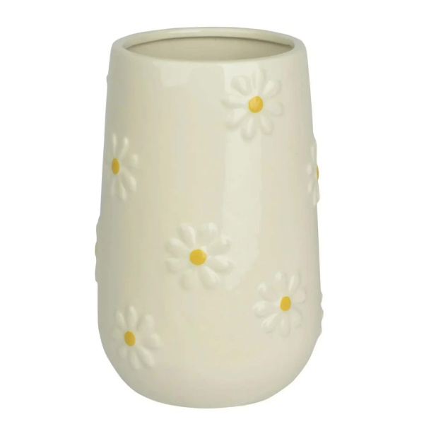 Ваза доломит Decoris Маргаритки 11,4х21,9 см 891395 Kmg