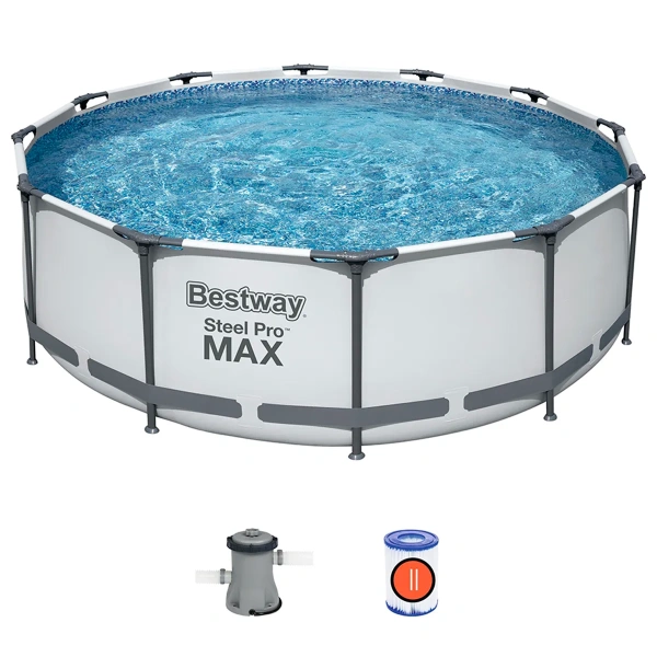 Бассейн каркасный Bestway 366х100 см комплект Ф-насос 56260
